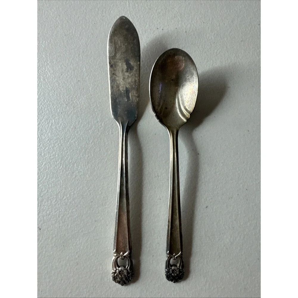 International Silver Eternally Yours  Butter Knife & Serving Spoon